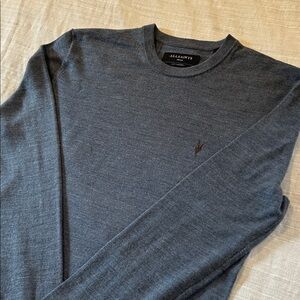 AllSaints Men's Mode Merino Wool Crewneck Sweater